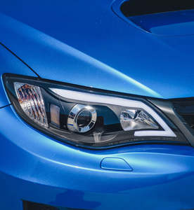 Exterior: Black LED DRL Projector Headlights for 08-13 Subaru Impreza RS WRX Sti G3 head lights