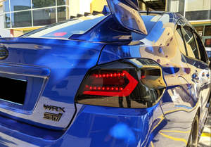 Exterior: V5 Smoke Black Full LED Tail lights Dynamic Indicator for 15-21 Subaru WRX STI taillights