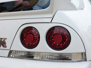 Exterior Lights: Smoke Red LED Tail Lights for 95-98 Nissan Skyline R33 GTR GTST RB26 taillights