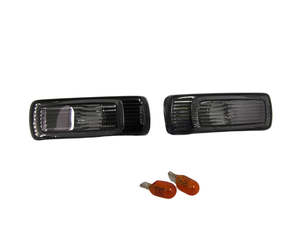 Indicator Lights: Black Smoke Side Marker Indicator Signal Lights for 91-98 Nissan 180SX RPS13 Silvia