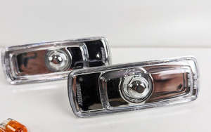 Indicator Lights: JDM Clear Side Marker Indicator Lights for 91-98 Nissan 180SX RPS13 Silvia