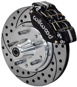 Brake Rotors: Wilwood Forged Dynalite Dust-Boot Front Brake Kit - 4-Piston 11" WB140-13345-D