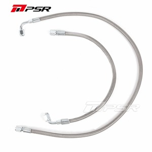 Pulsar Turbochargers: Universal Performance Turbo Oil Feed Line 4AN – 4AN 90 Degree Straight Steel Braided