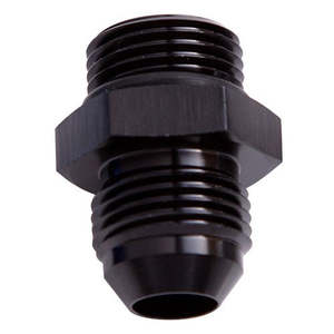 Aeroflow ORB to AN Straight Male Flare Adapter -8 ORB to -8AN, Black Finish - AF920-08BLK