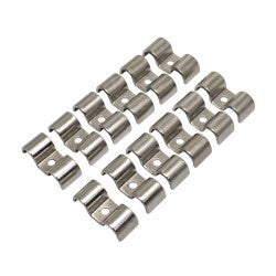 Brakes: Hard Line Mounting Clamps Double 3/8 Stainless Steel (Pack 12)