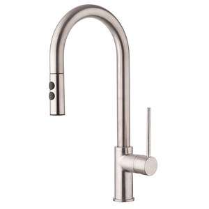 Kitchen: Paini Cox 2 Function Pull-Out Spray Sink Mixer Brushed Nickel