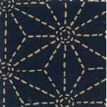 Japanese Fabric Collection: Sawa - Navy/Natural