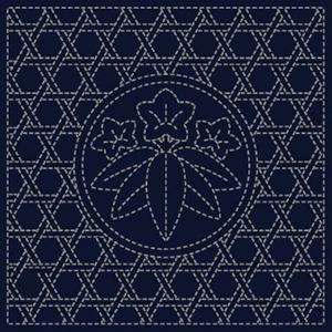 Sashiko Cloth Preprinted - Sasa-Rin-Dou