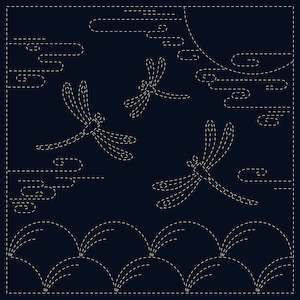 Embroidery Fabric: Sashiko Cloth Preprinted - Autumn