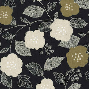 Sevenberry. Cotton Flax Prints - Black