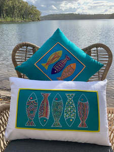 Wendy Williams Patterns: Applique/Embroidered Fish Pillows Pattern - Wendy Williams