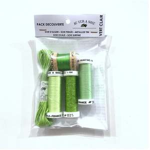 Discovery Pack Silk Threads Ribbon Copy: Discovery Pack - Green