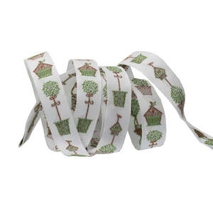 Ribbon - Topiary in Green 3/8"