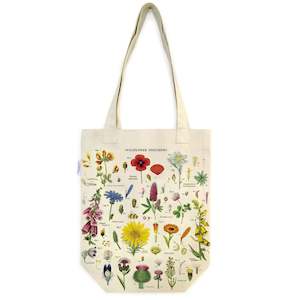 Tote Bags: Vintage Tote Bag - Wildflowers