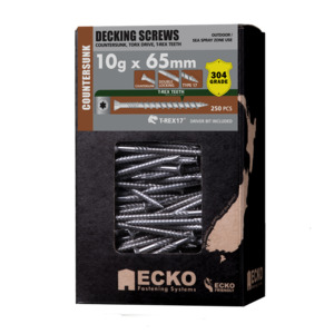 Decking Screw 10G 65mm 304 S/Steel – 250 pack
