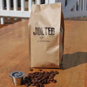 Coffee: JOLTED COFFEE-  ORIGINAL Specifically designed pod blend coffee - great for Plungers too!