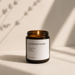 Candles: EMOTIONAL RESCUE AMBER CANDLE | LARGE
