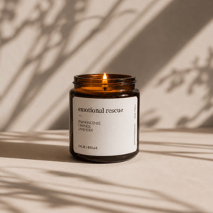 Candles: EMOTIONAL RESCUE AMBER CANDLE | SMALL