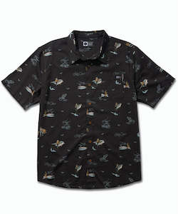 Salty Crew Round Up SS Woven Shirt - Black