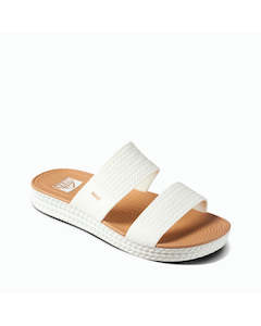 Womens Shoes: Reef Water Vista Slide - White/Tan
