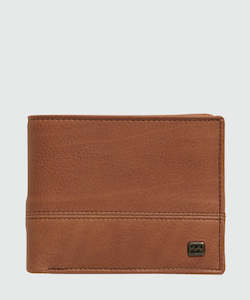 Mens Wallets: Billabong Dimension 2In1 Leather Wallet - Tan