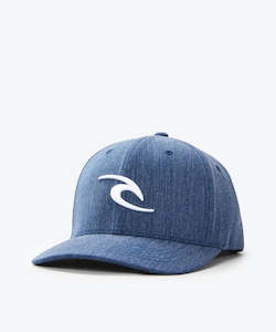 Mens Hats Beanies: Rip Curl Tepan FlexFit Cap - Navy
