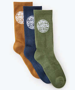 Mens Socks: Rip Curl Mens Wetty Crew Sock - 3 Pack