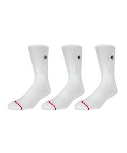 Mens Socks: Salty Crew Line Up 3pk Socks - White