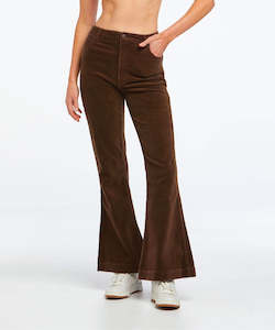 Wrangler Lou Lou Bells Flared Women's Jean - Chocolate Cord