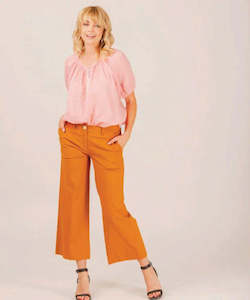 Womens Pants: Mi Moso Ingrid Wide Leg Pants - Cinnamon