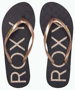 Roxy - Girls Viva Sparkle Sandals - Black / Gold