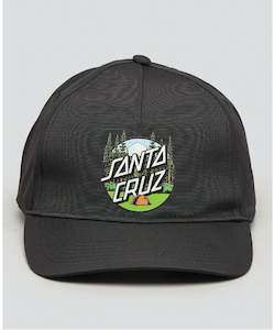 Santa Cruz Braun Camping Dot Strap Back Hat - Black