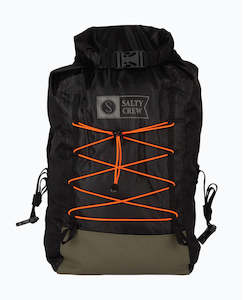 Salty Crew Thrill Seeker Roll Top Backpack - Black