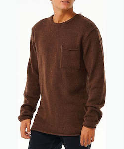 Mens Hoodies Sweatshirts: Rip Curl Neps Crew Mens Jumper - Chocolate