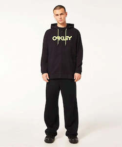 Mens Hoodies Sweatshirts: Oakley Teddy Full Zip Hoodie - Black/Sulphur
