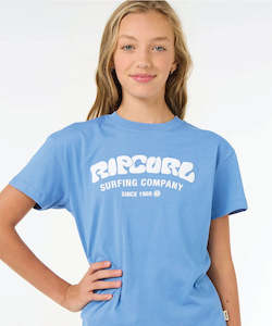 Rip Curl Surf Puff Relaxed Girls Tee - Blue
