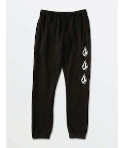 Boys Pants: Volcom Iconic Stone Fleece Pant - Black