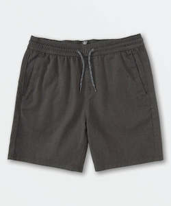 Boys Shorts: Volcom Boys Youth Frickin Elastic 15" Short - Charcoal Heather