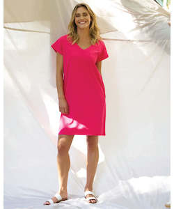 Betty Basics: Betty Basics Zena T-Shirt Dress - Raspberry Pink