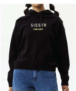 Womens Hoodies Sweatshirts: Sisstrevolution Sunny Day Fleece Hoodie - Black