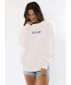 Sisstrevolution Kicken It Crew Fleece - Vintage White