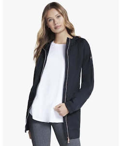 Womens Coats Jackets Vests: Skechers Gowalk Anorak Jacket - Bold Black