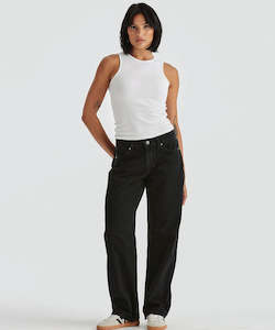 Wrangler Low Bella Baggy Jeans - Black Rock