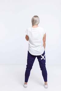 Homelee Apartment Pants Navy W/ White X