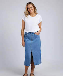 Womens Skirts: Foxwood Scout midi skirt - mid blue