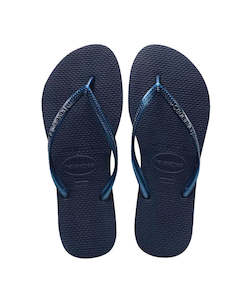 Womens Jandals Sandals Sliders: Havaianas Slim 0555 - Navy
