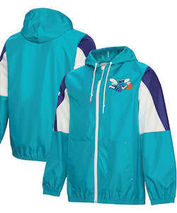 Mitchell & Ness Throw It Back Full Zip Windbreaker Hornets - Teal