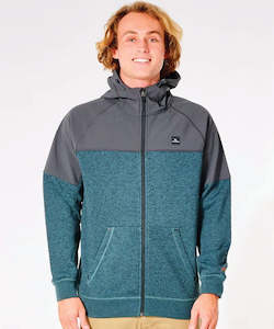 Mens Coats Vests Jackets: Rip Curl Viral Anti-Series Zip Through Hooded Fleece - Muted Green