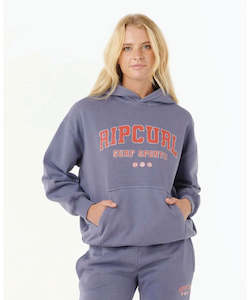 Womens Hoodies Sweatshirts: Rip Curl Varsity Sports O/S Hood - Blue Grey