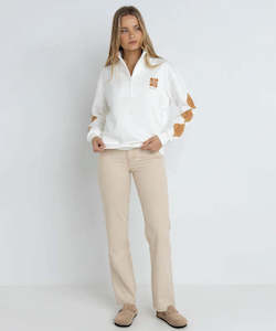 Rhythm Solitude 1/4 Zip Fleece - Vintage White